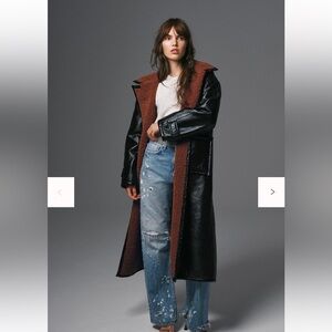 NWOT Free People Reversible London Vegan Coat XS